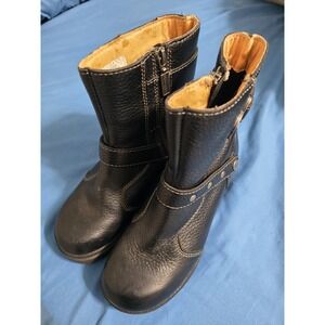 Milwaukee Women Motorcycle Boots Size 7 Black Leather